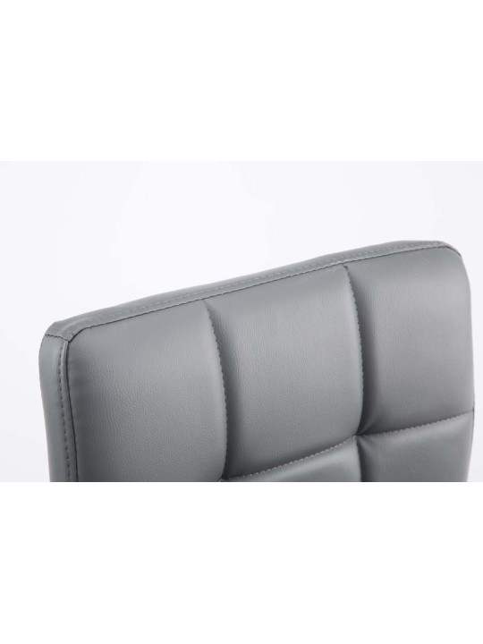 Sæt med 2 barstole Palma V2 imiteret læder, grå