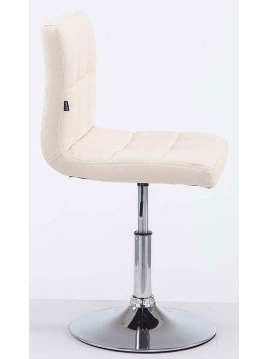 Sæt med 2 barstole Palma V2 imiteret læder, creme