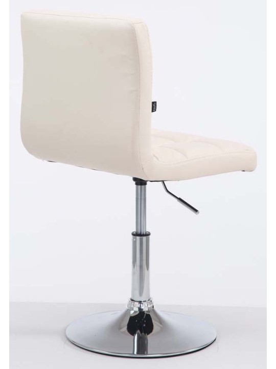 Sæt med 2 barstole Palma V2 imiteret læder, creme