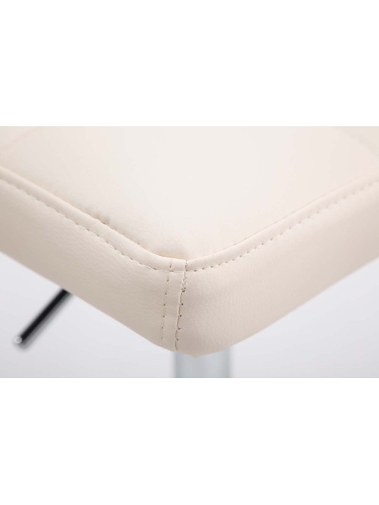 Sæt med 2 barstole Palma V2 imiteret læder, creme