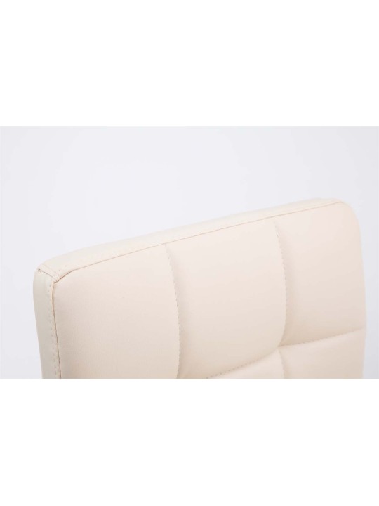 Sæt med 2 barstole Palma V2 imiteret læder, creme