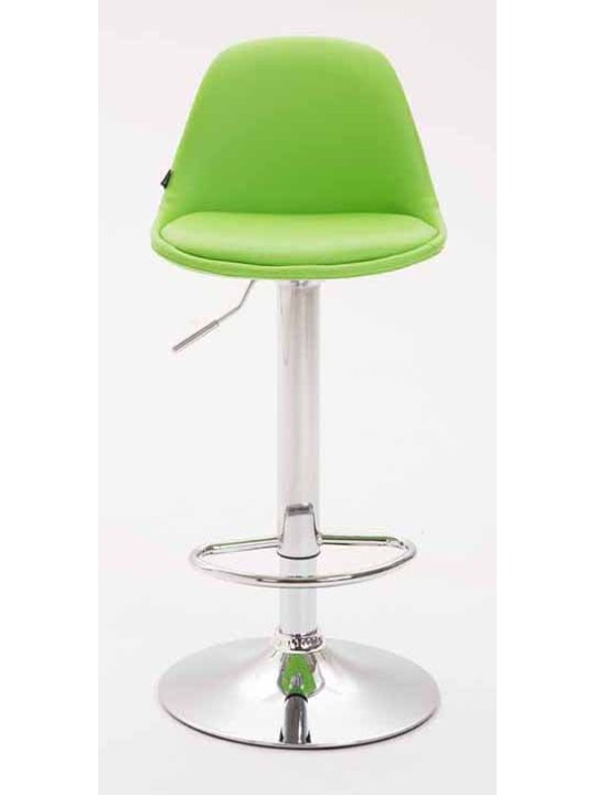 Sæt med 2 barstole Kiel fuldpolstret kunstlæder krom, grøn