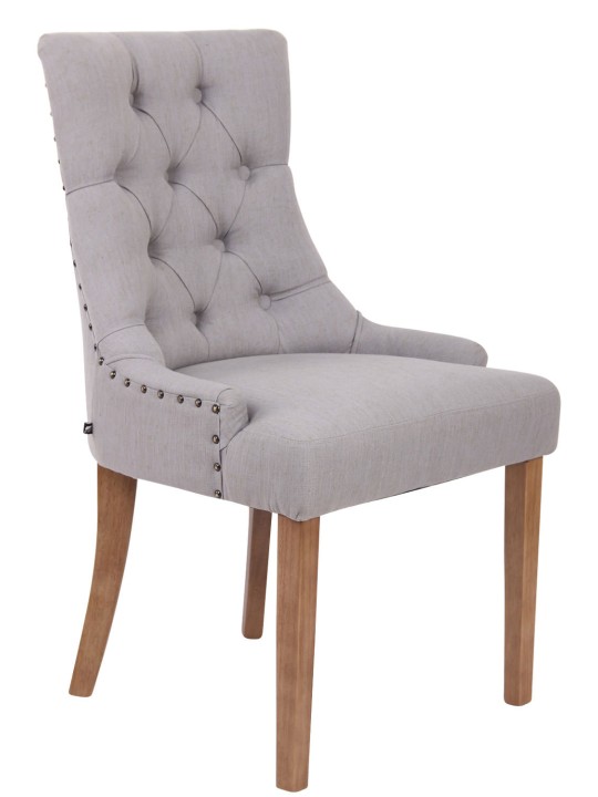 Spisestuestol Aberdeen stof antik-lys, grå