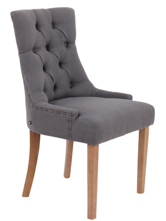 Spisestuestol Aberdeen stof antik-lys, mørkegrå Spisestuestol Aberdeen stof antik-lys, mørkegrå