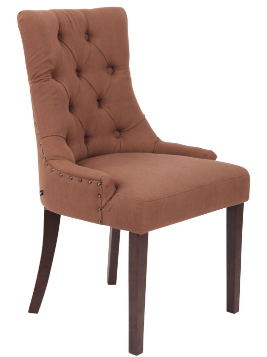 Spisestuestol Aberdeen stof antik, brun