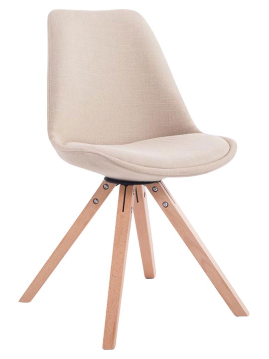 Besøgsstol Toulouse stof Natura Square, creme Besøgsstol Toulouse stof Natura Square, creme