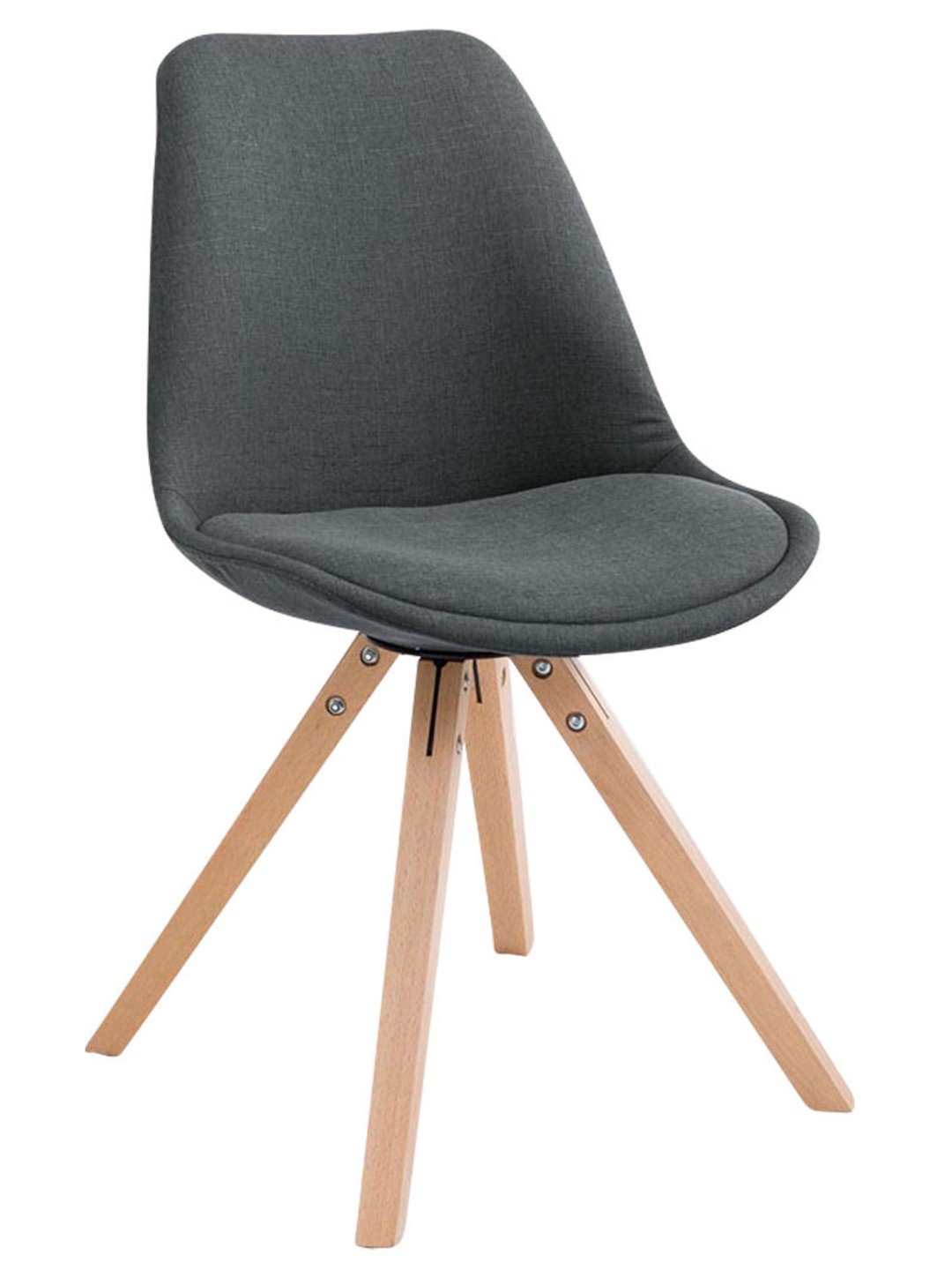 Besøgsstol Toulouse stof Natura Square, mørkegrå