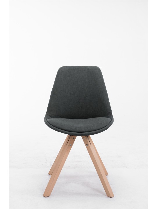 Besøgsstol Toulouse stof Natura Square, mørkegrå Besøgsstol Toulouse stof Natura Square, mørkegrå