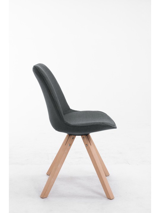 Besøgsstol Toulouse stof Natura Square, mørkegrå Besøgsstol Toulouse stof Natura Square, mørkegrå