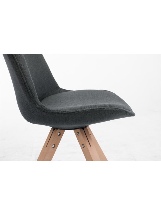 Besøgsstol Toulouse stof Natura Square, mørkegrå Besøgsstol Toulouse stof Natura Square, mørkegrå