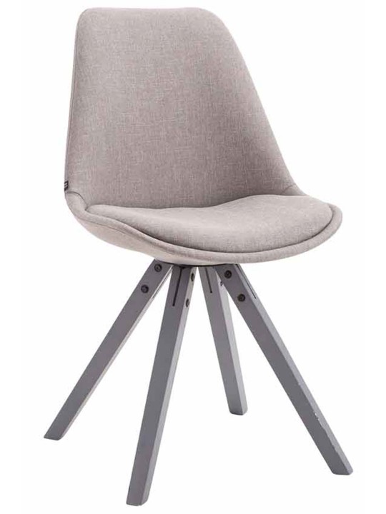 Besøgsstol Toulouse stof Firkantet, grå Besøgsstol Toulouse stof Firkantet, grå