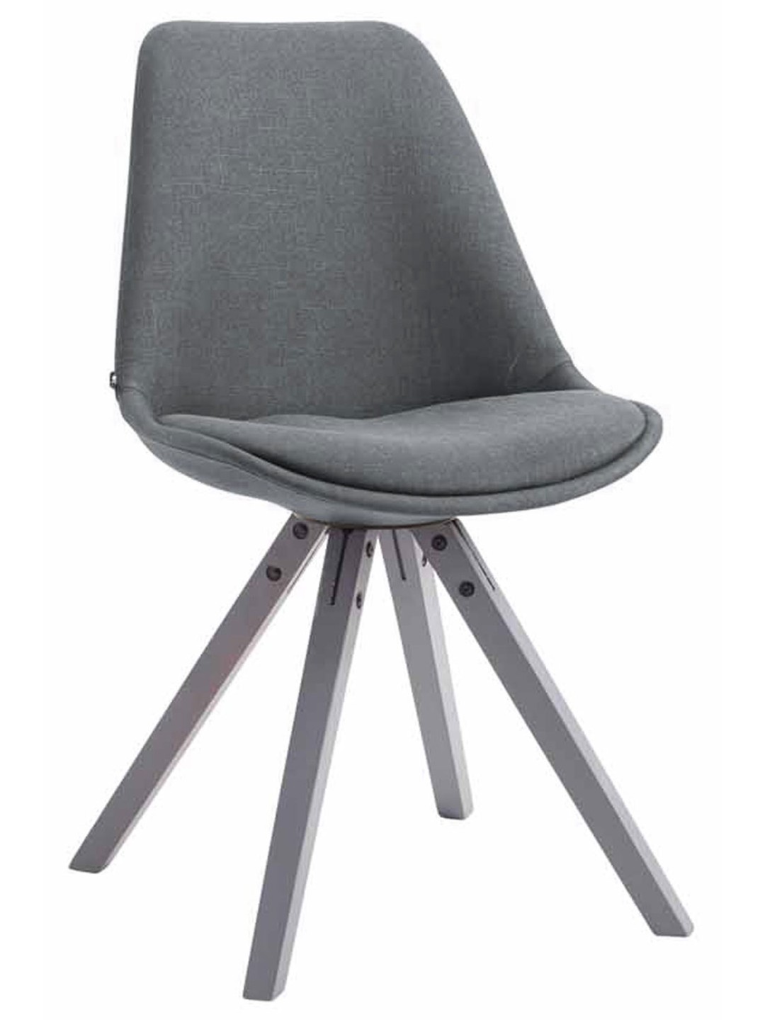 Besøgsstol Toulouse stof Firkantet grå, mørkegrå