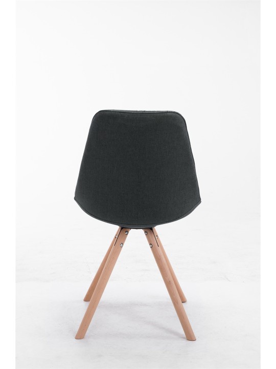 Besøgsstol Toulouse stof Natura rund, mørkegrå Besøgsstol Toulouse stof Natura rund, mørkegrå