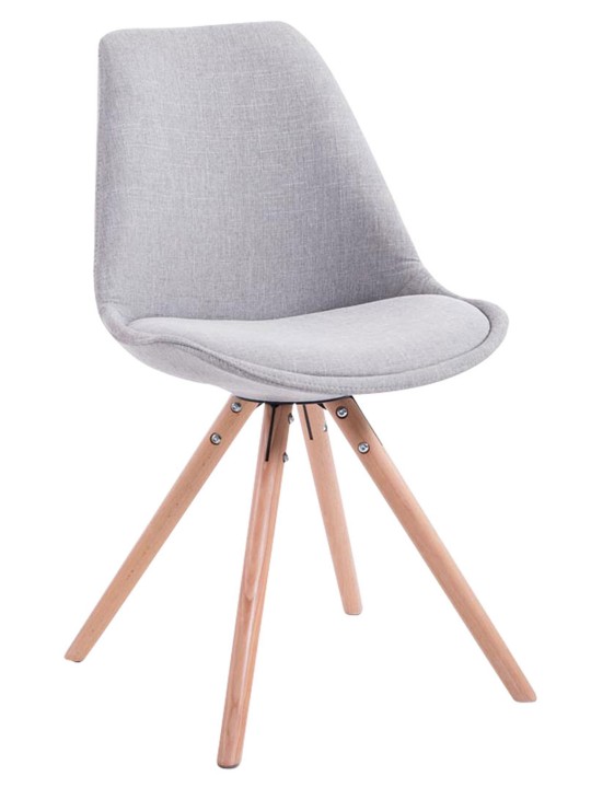 Besøgsstol Toulouse stof Natura rund, grå Besøgsstol Toulouse stof Natura rund, grå