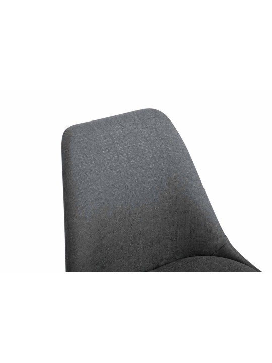 Besøgsstol Toulouse stof rund grå, mørkegrå