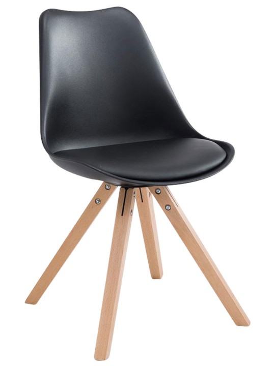 Toulouse Natura Square besøgsstol, sort Toulouse Natura Square besøgsstol, sort