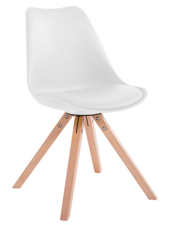 Besøgsstol Toulouse Natura Square, hvid