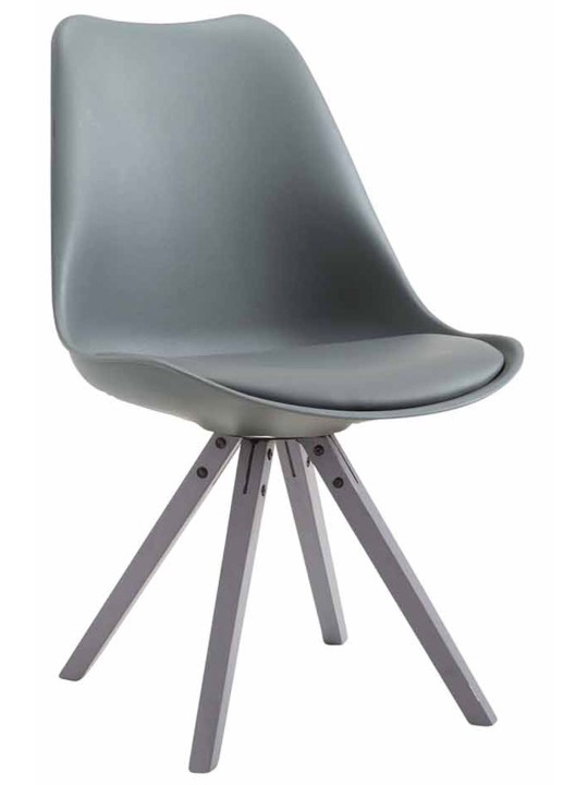 Besøgsstol Toulouse imiteret læder Square, grå