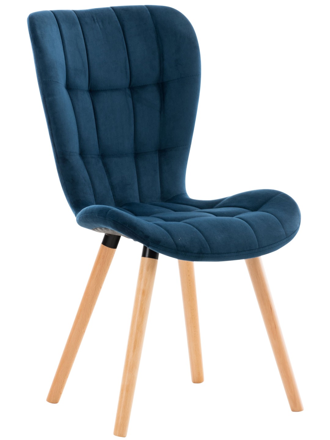Stol Elda fløjl, blå