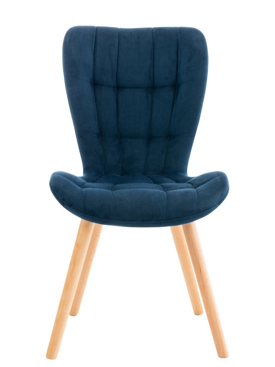 Stol Elda fløjl, blå