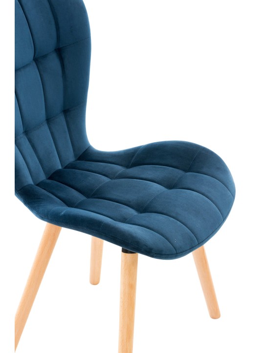 Stol Elda fløjl, blå