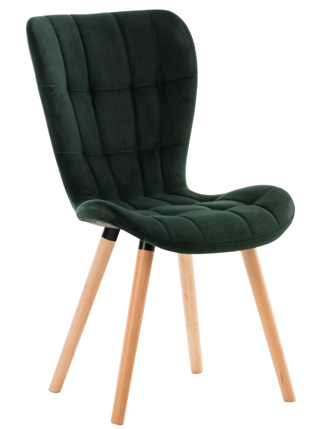 Stol Elda fløjl, grøn
