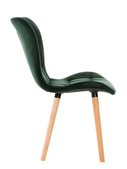 Stol Elda fløjl, grøn