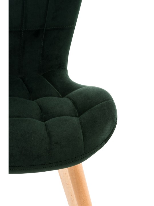 Stol Elda fløjl, grøn