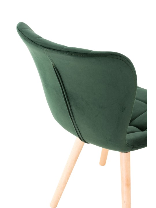 Stol Elda fløjl, grøn