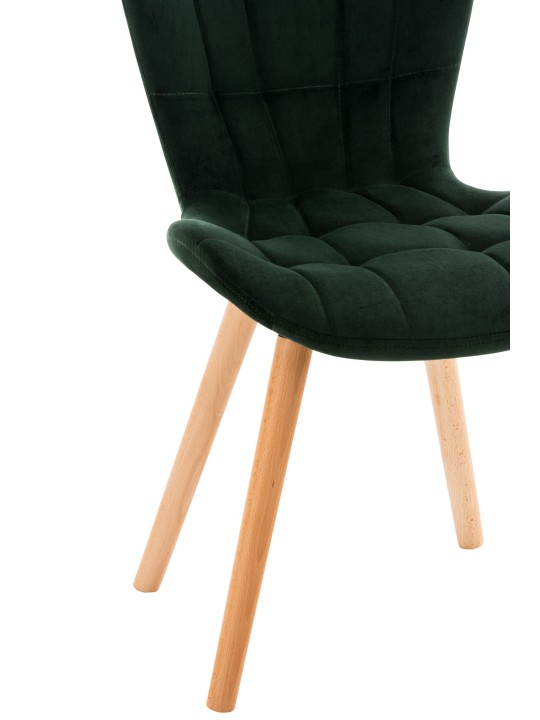 Stol Elda fløjl, grøn