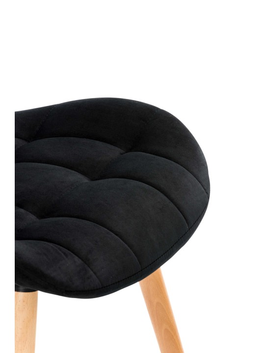 Stol Elda fløjl, sort