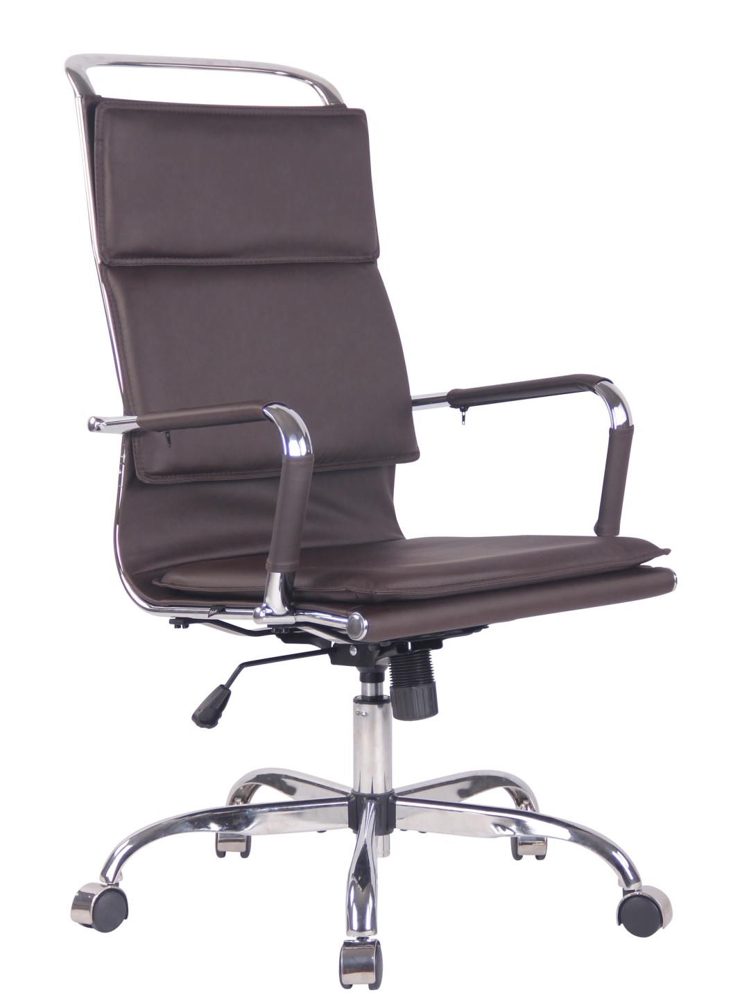 Kontorstol Bedford imiteret læder, kaffe