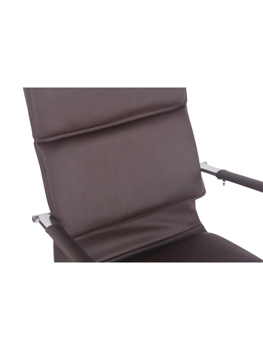 Kontorstol Bedford imiteret læder, kaffe