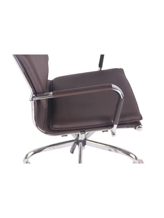 Kontorstol Bedford imiteret læder, kaffe