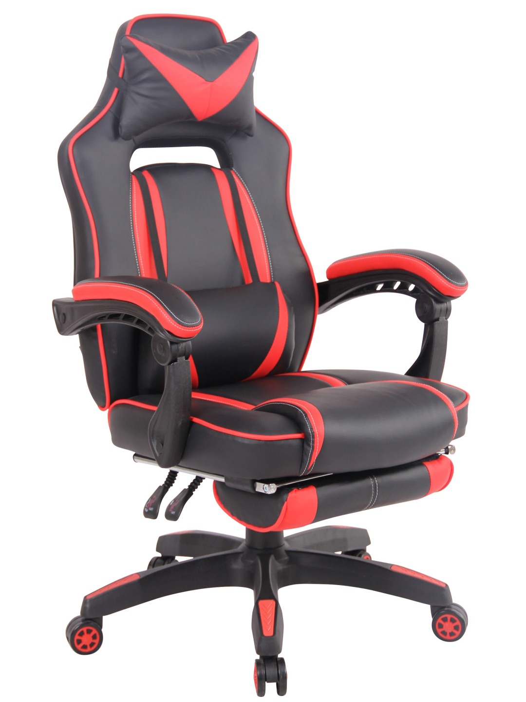 Kontorstol Heat, sort/rød