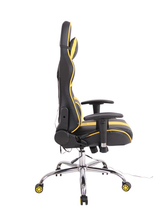 Kontorstol Limit XM imiteret læder, sort/gul