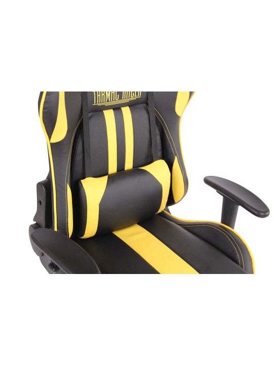 Kontorstol Limit XM imiteret læder, sort/gul