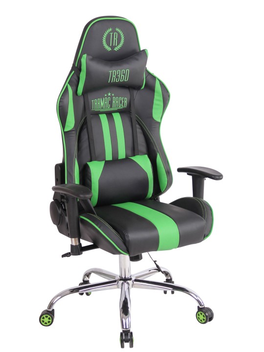 Kontorstol Limit XM imiteret læder, sort/grøn