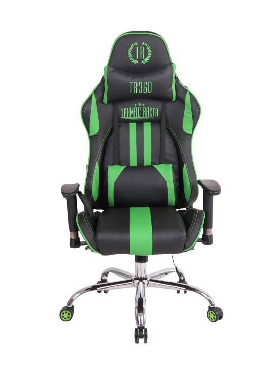 Kontorstol Limit XM imiteret læder, sort/grøn