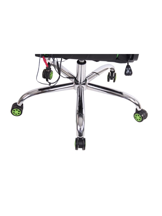 Kontorstol Limit XM imiteret læder, sort/grøn