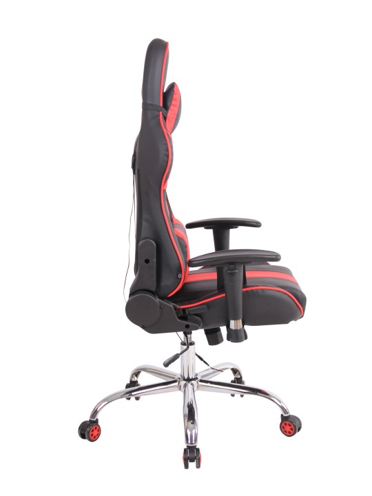 Kontorstol Limit XM imiteret læder, sort/rød