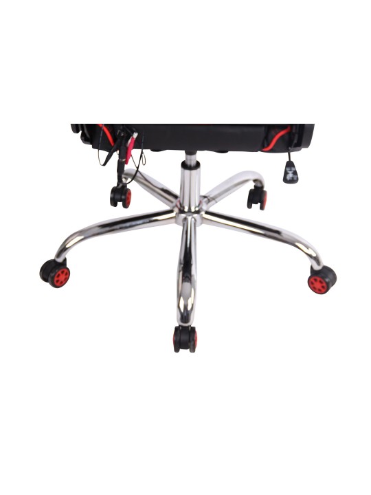 Kontorstol Limit XM imiteret læder, sort/rød