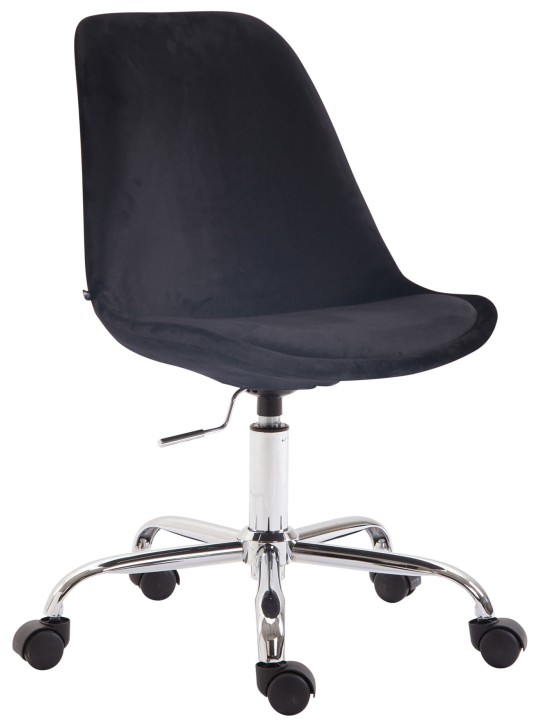 Kontorstol Toulouse fløjl, sort