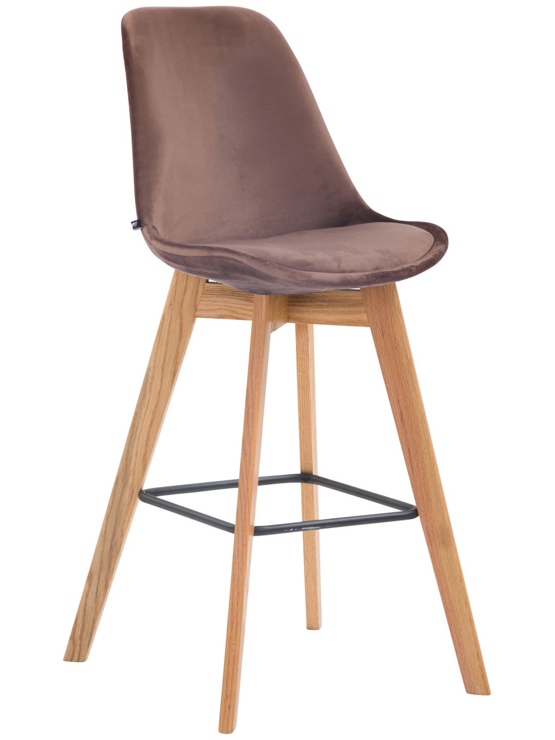 Barstol Metz fløjl natur, brun