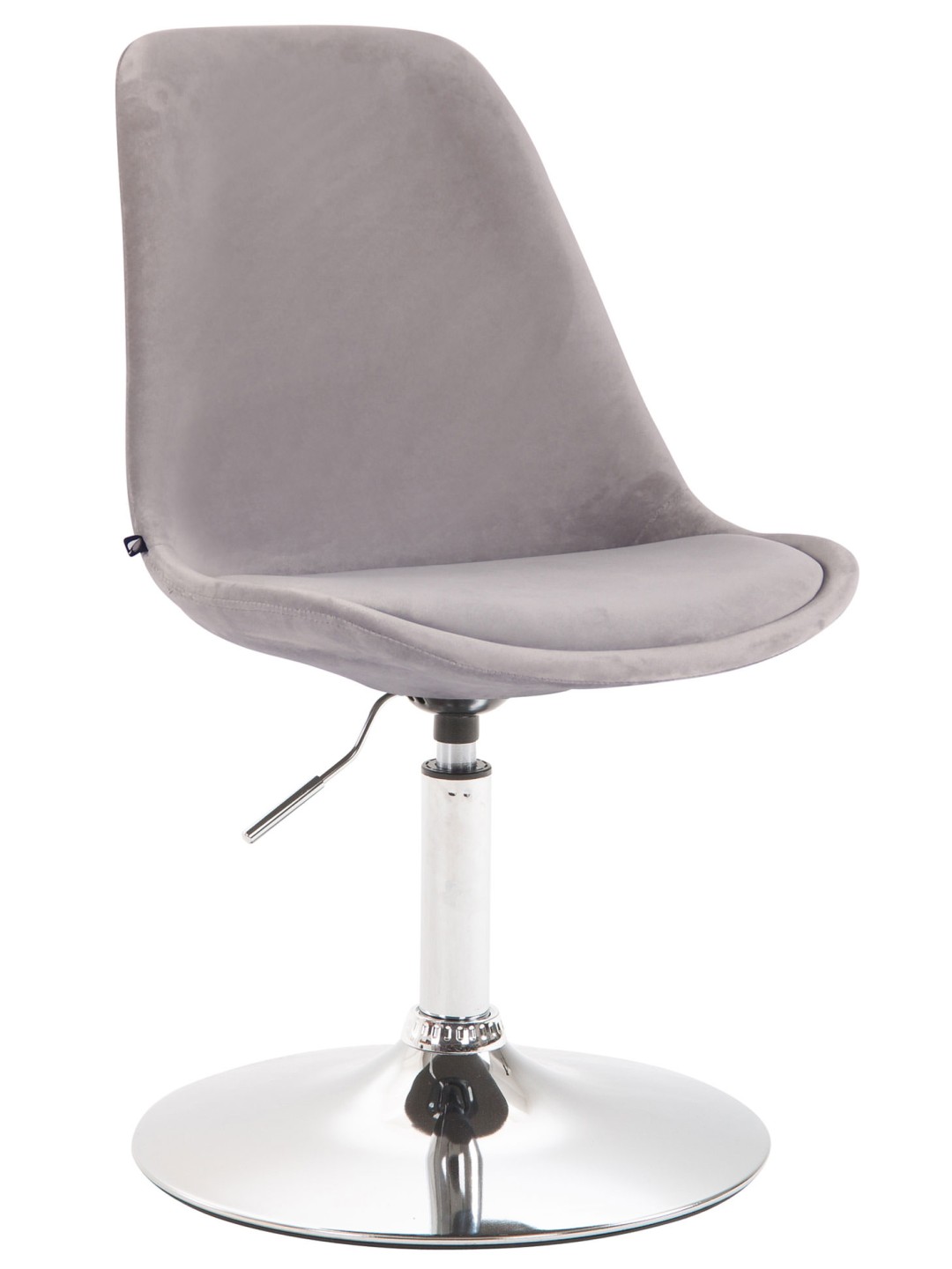 Spisestuestol Maverick fløjl krom, grå