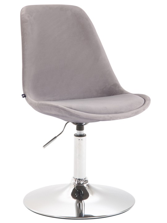 Spisestuestol Maverick fløjl krom, grå