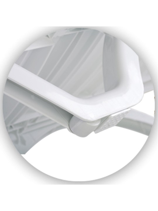 Sæt med 10 liggestole Aqua, hvid