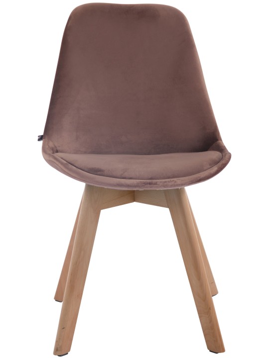 Besøgsstol Borneo V2 fløjl natur, brun Besøgsstol Borneo V2 fløjl natur, brun