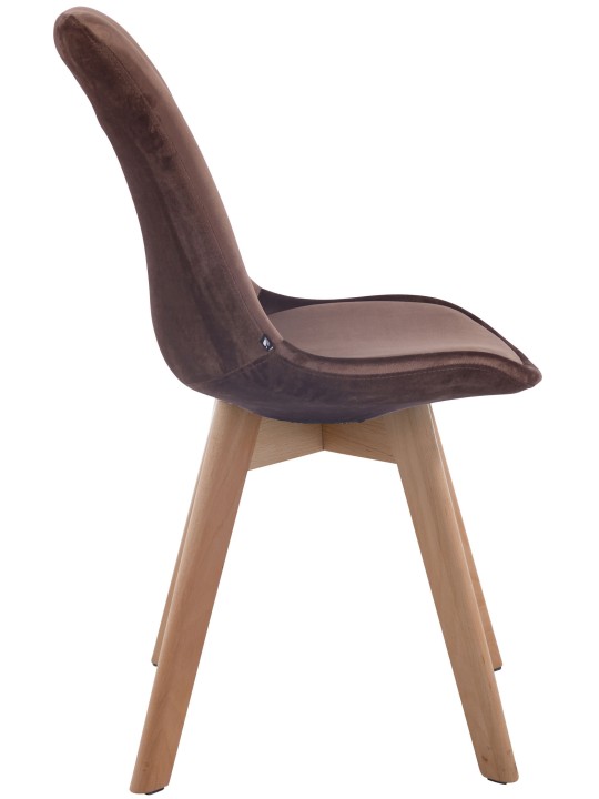 Besøgsstol Borneo V2 fløjl natur, brun Besøgsstol Borneo V2 fløjl natur, brun