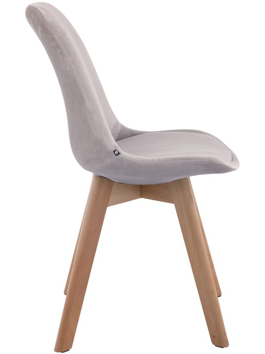 Besøgsstol Borneo V2 fløjl natur, grå Besøgsstol Borneo V2 fløjl natur, grå